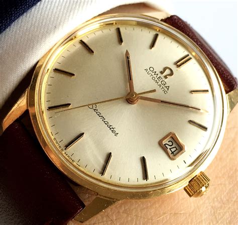 omega gold watch vintage|omega 18k solid gold watches.